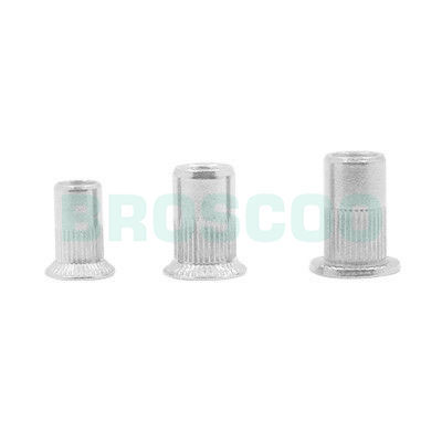 Rivet nut with vertical grain