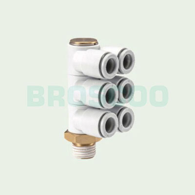 KQ2ZT Three double-tube universal elbows